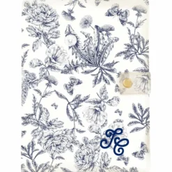 Tartine et Chocolat Protège carnet de santé Toile de Jouy bleu