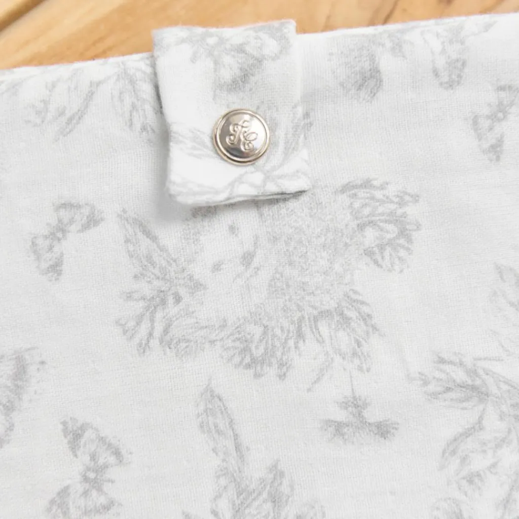 Tartine et Chocolat Protège carnet de santé Toile de Jouy gris