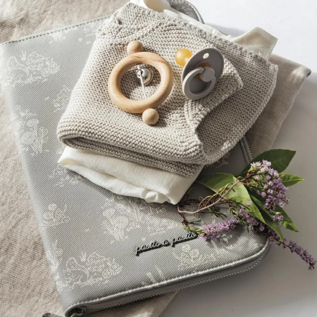 Pasito a pasito Protège carnet de santé Toile de Jouy Forest