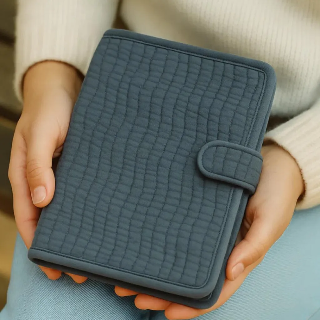 BEBEL Protège carnet de santé Wavy gris clair