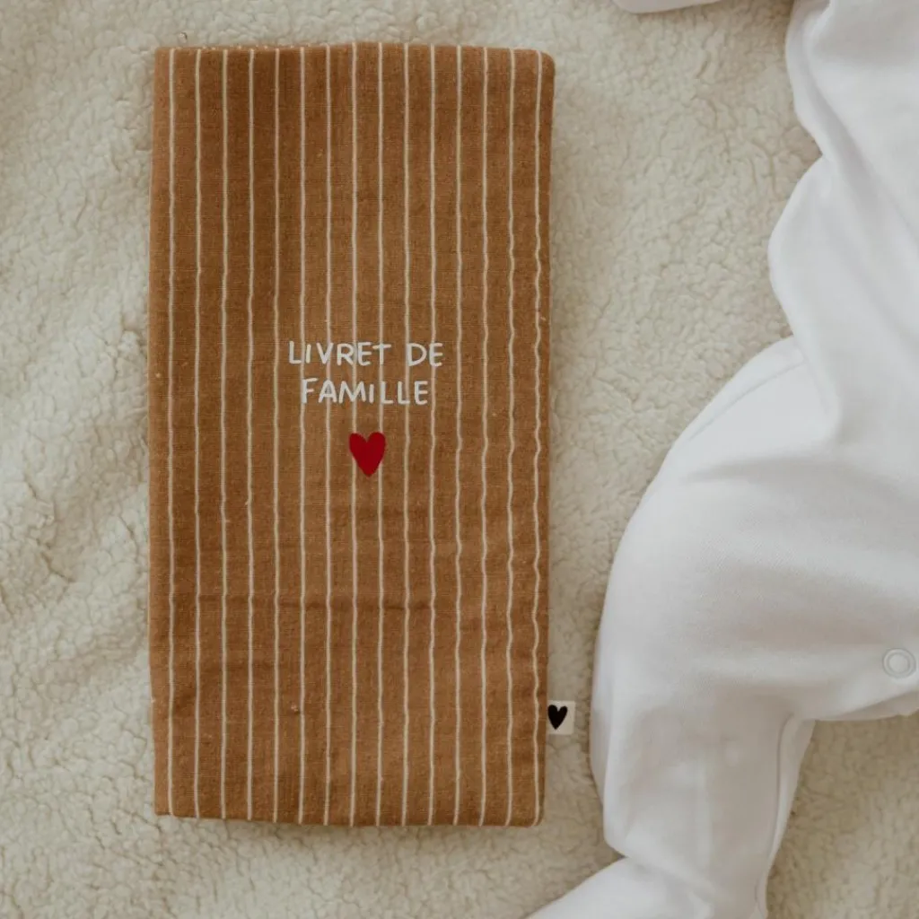 Best Protège livret de famille Rayures Fines (personnalisable) Protège Carnet De Santé