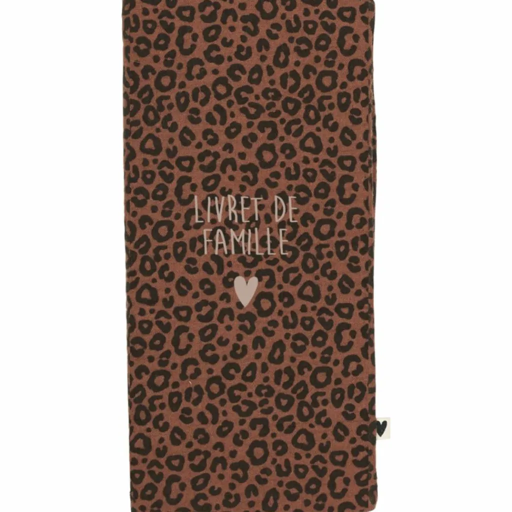 Best Protège livret de famille Gaze Léopard Marron (personnalisable) Protège Carnet De Santé