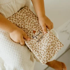 Clearance Protège livret de famille Gaze Léopard (personnalisable) Protège Carnet De Santé