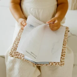 Clearance Protège livret de famille Gaze Léopard (personnalisable) Protège Carnet De Santé