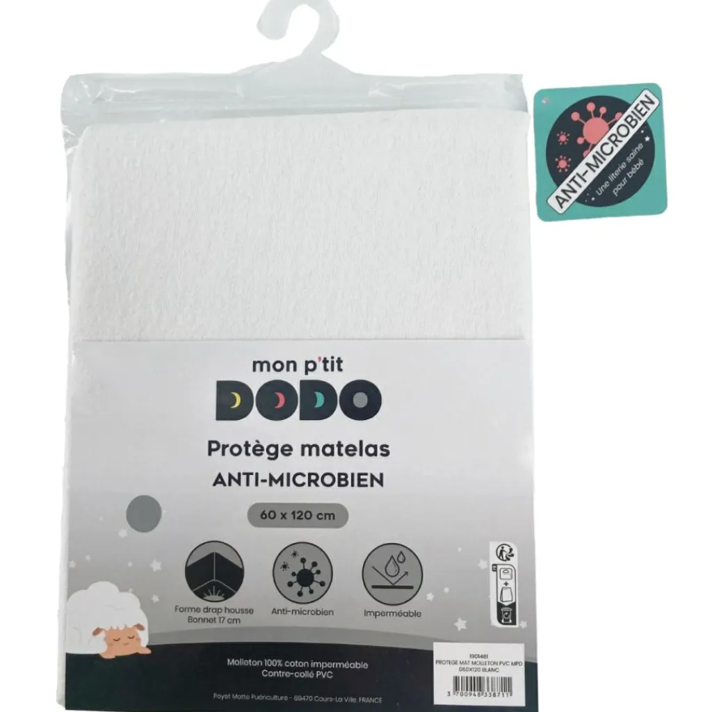New Protège matelas antibactérien (60 x 120 cm) Alèse Lit Bébé