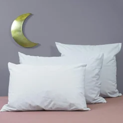 Kadolis Protège oreiller imperméable en coton bio blanc (40 x 60 cm)