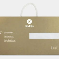 Kadolis Protège oreiller imperméable en coton bio blanc (40 x 60 cm)