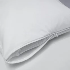 Kadolis Protège oreiller imperméable en coton bio blanc (60 x 60 cm)