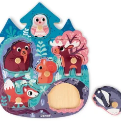 Janod Puzzle à encastrement Happy Forest (6 pièces)