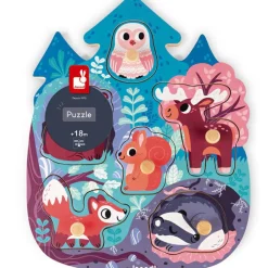 Janod Puzzle à encastrement Happy Forest (6 pièces)