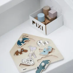 Done by Deer Puzzle à encastrer en bois Deer Friends (7 pièces)