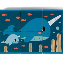 Sale Puzzle cubes en bois Animaux WWF (6 cubes) Puzzle