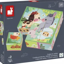 New Puzzle cubes en bois Animaux de la Ferme Puzzle