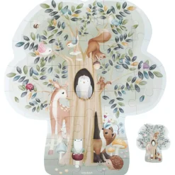 Little Dutch Puzzle de sol en carton FSC Forest Friends