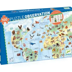 Online Puzzle d'observation avec livret Les animaux du monde (100 pièces) Puzzle