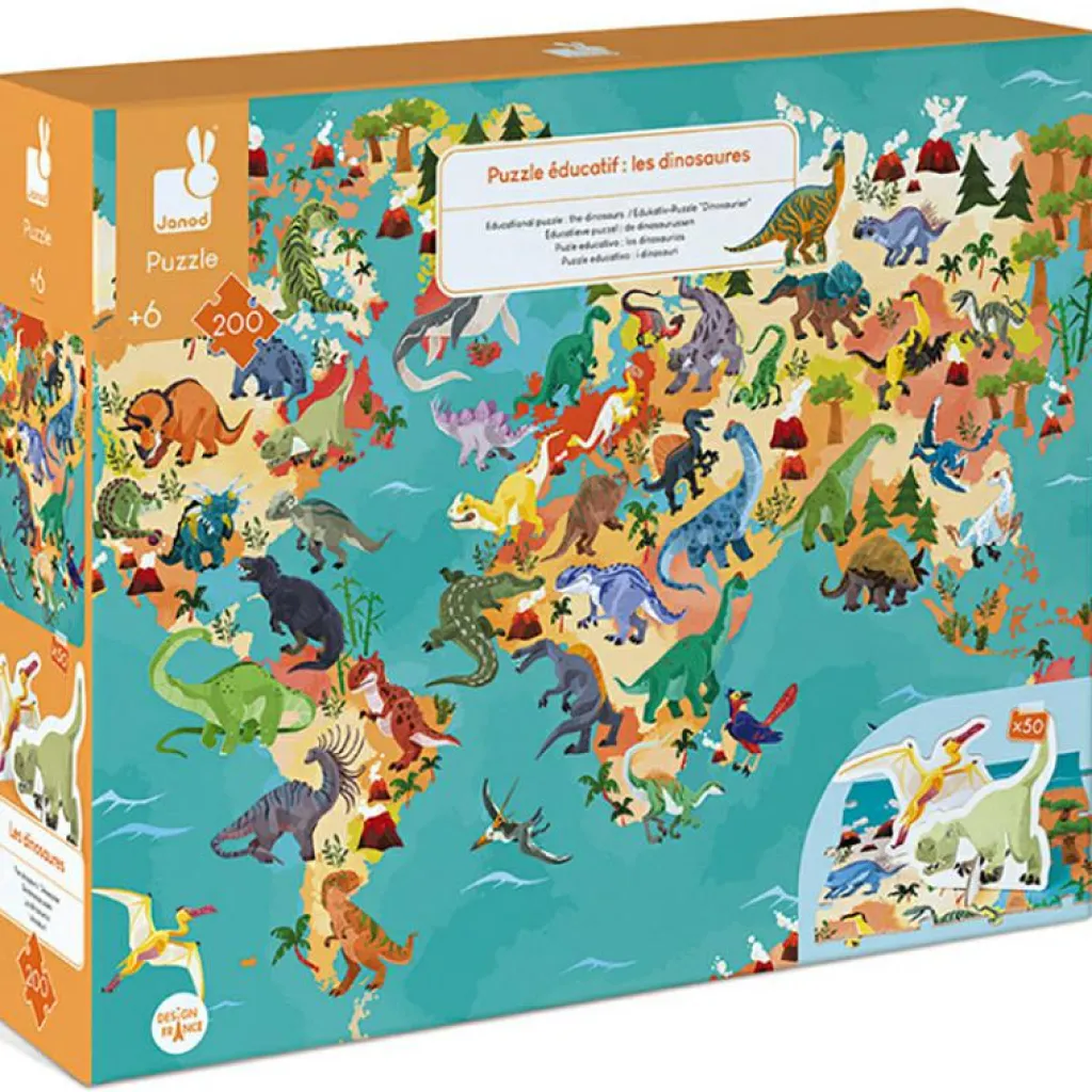 New Puzzle éducatif géant Les dinosaures (200 pièces) Puzzle