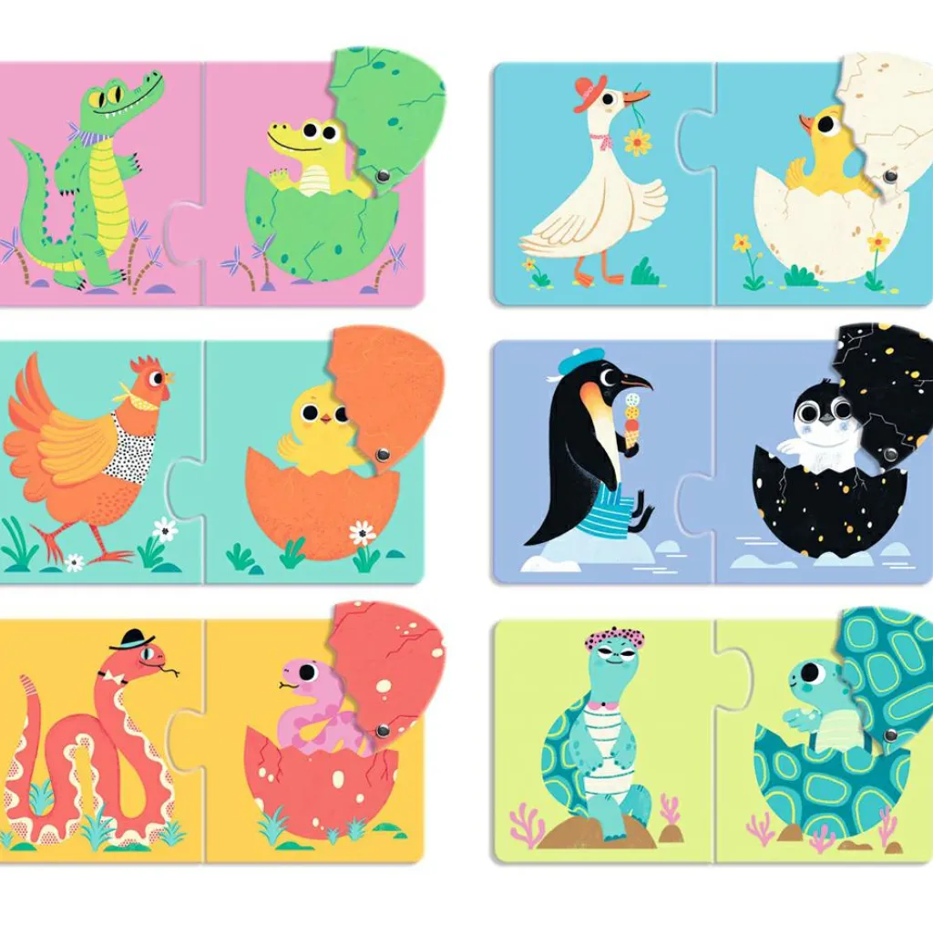 Discount Puzzle duo-trio Articulo Les œufs rigolos (12 pièces) Puzzle