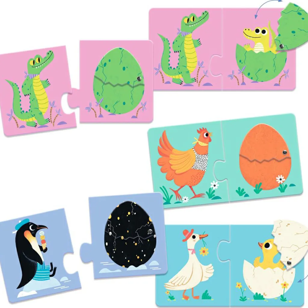 Discount Puzzle duo-trio Articulo Les œufs rigolos (12 pièces) Puzzle