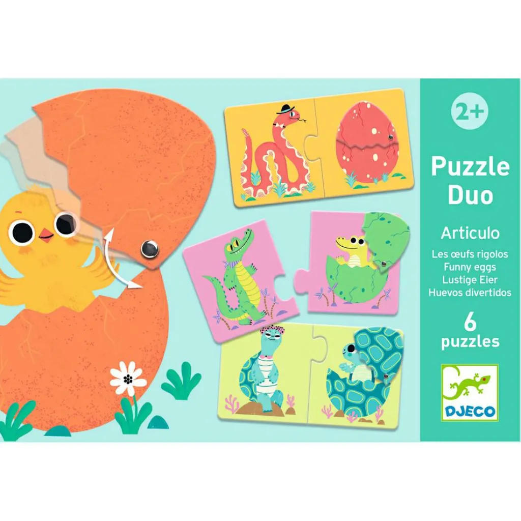 Discount Puzzle duo-trio Articulo Les œufs rigolos (12 pièces) Puzzle