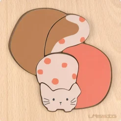 Outlet Puzzle en bois 2 pièces Little Mateys Chat-Cochon d'Inde Puzzle