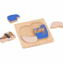 Lässig Puzzle en bois 2 pièces Little Mateys Chien-Oiseau