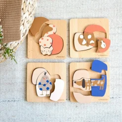 Lässig Puzzle en bois 2 pièces Little Mateys Chien-Oiseau