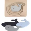 Kindsgut Puzzle en bois Baleine (6 pièces)