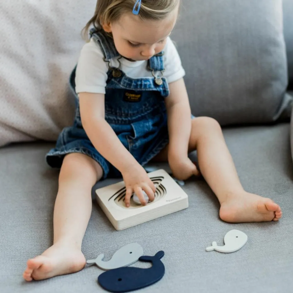 Kindsgut Puzzle en bois Baleine (6 pièces)