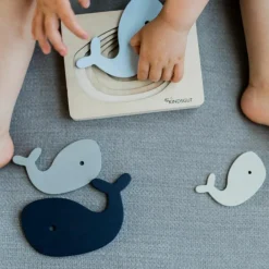 Kindsgut Puzzle en bois Baleine (6 pièces)