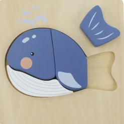 Sapin Malin Puzzle en bois Baleine (4 pièces)