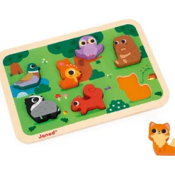 Online Puzzle en bois Chunky La forêt (8 pièces) Puzzle