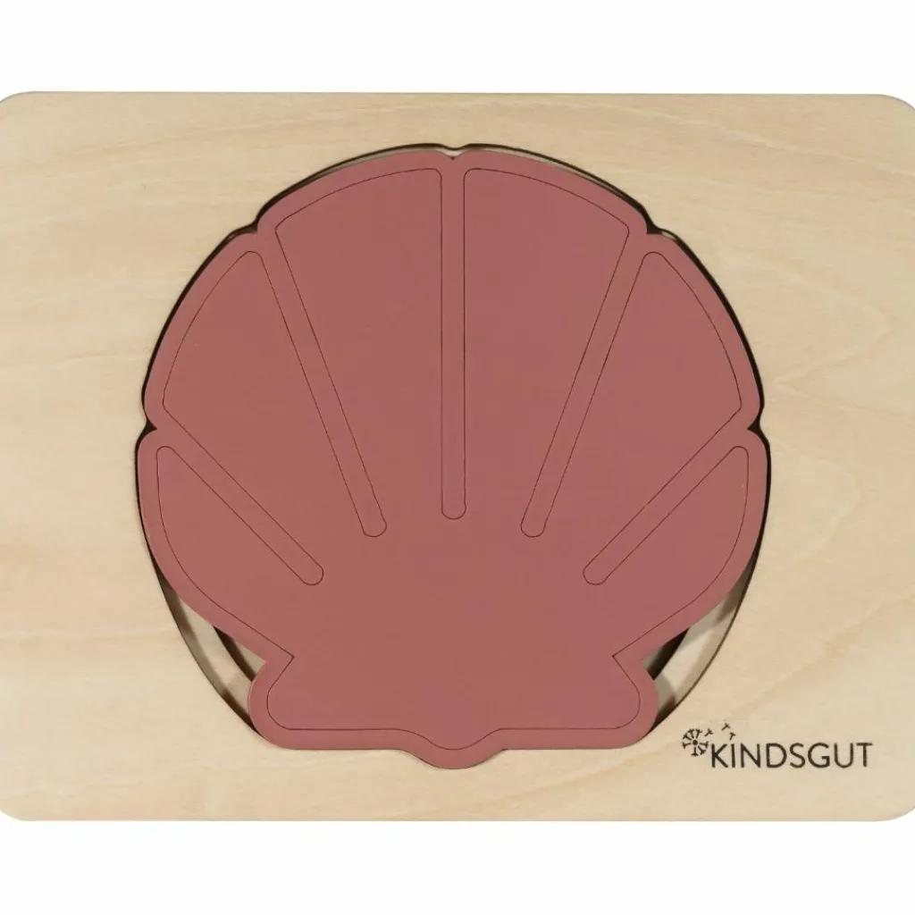 Kindsgut Puzzle en bois Coquillages (6 pièces)