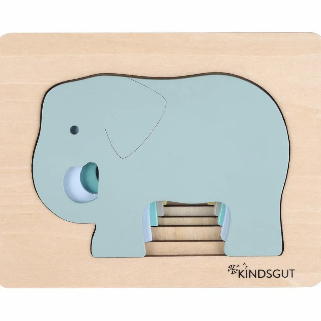 Discount Puzzle en bois Eléphant (6 pièces) Puzzle