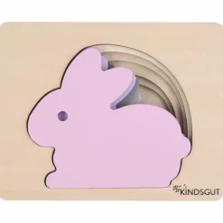 Kindsgut Puzzle en bois Lapin (6 pièces)