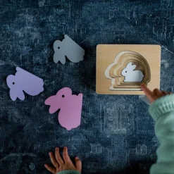 Kindsgut Puzzle en bois Lapin (6 pièces)