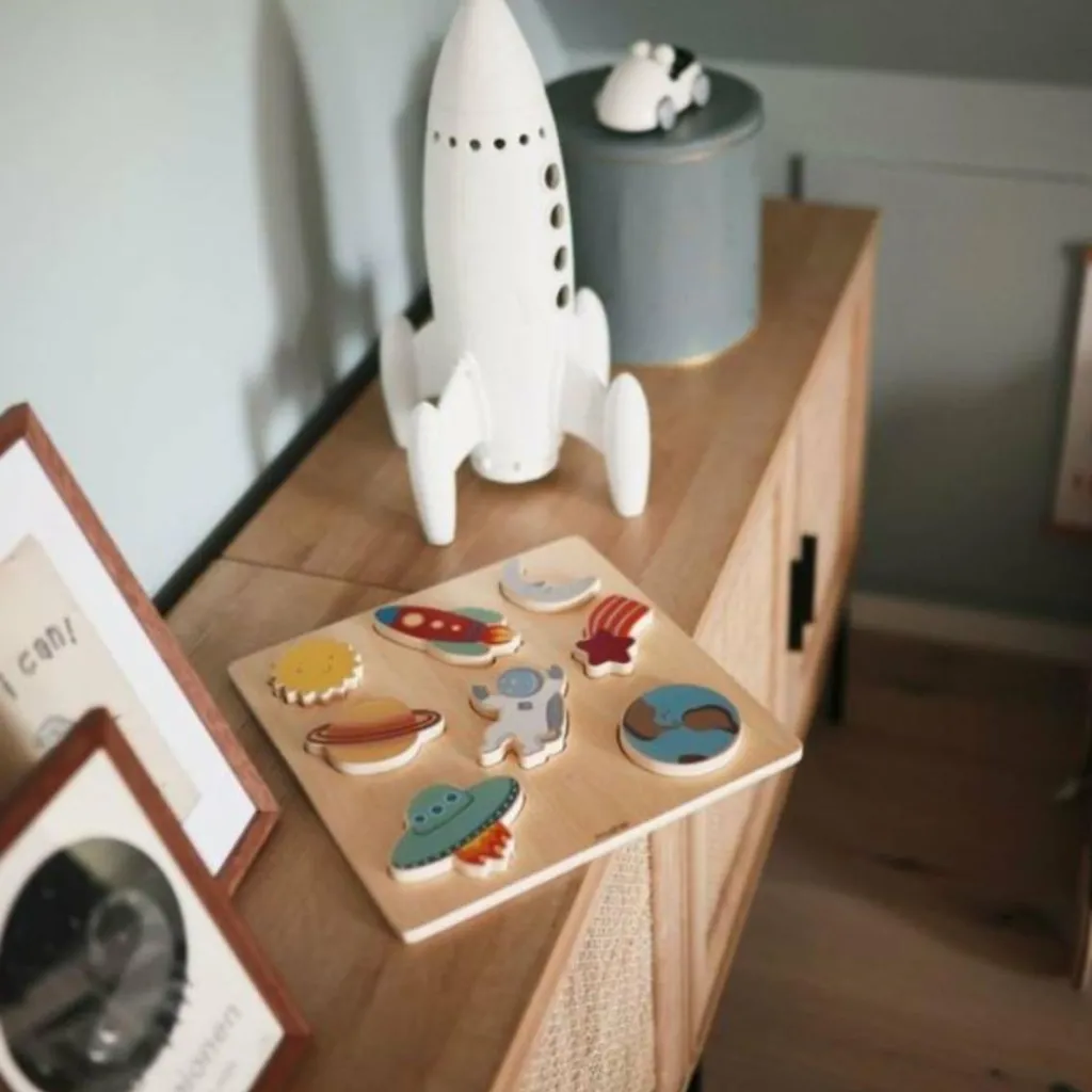 Mushie Puzzle en bois Space (8 pièces)