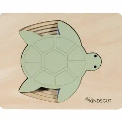 Kindsgut Puzzle en bois Tortue (6 pièces)