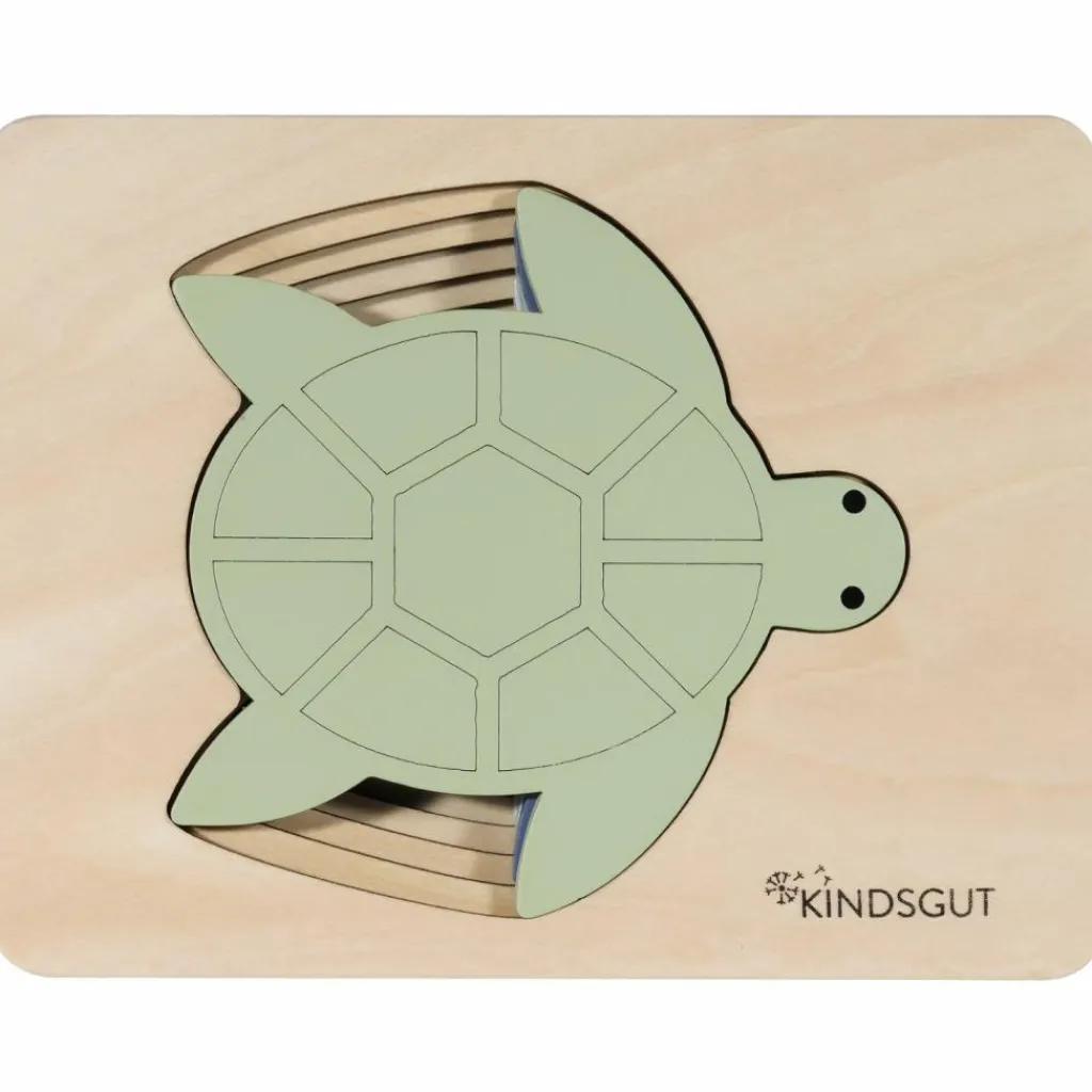 Kindsgut Puzzle en bois Tortue (6 pièces)