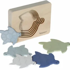 Kindsgut Puzzle en bois Tortue (6 pièces)