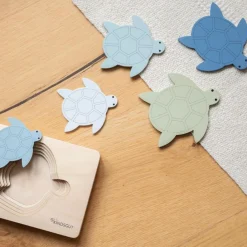 Kindsgut Puzzle en bois Tortue (6 pièces)