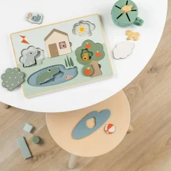 Done by Deer Puzzle encastrable Deer friends Multicolore