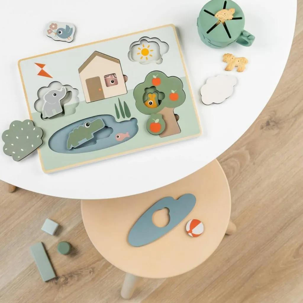 Done by Deer Puzzle encastrable Deer friends Multicolore