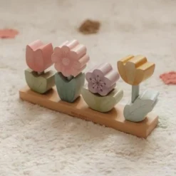 Best Puzzle fleurs à empiler en bois FSC Fairy Garden Jouet À Empiler