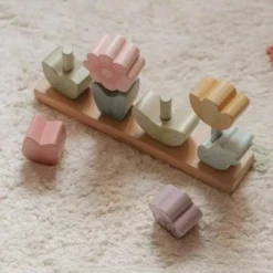 Best Puzzle fleurs à empiler en bois FSC Fairy Garden Jouet À Empiler