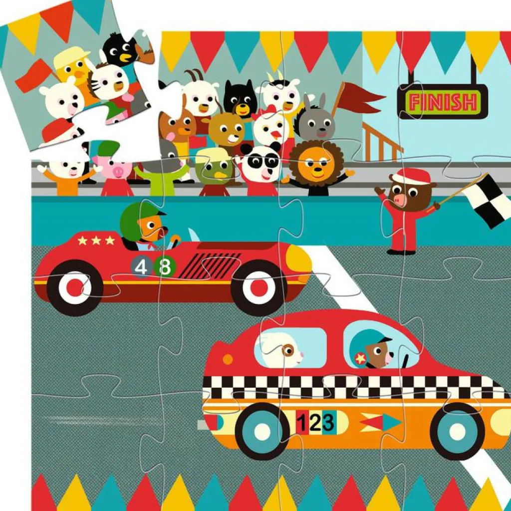 Djeco Puzzle Le bolide (16 pièces)