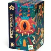 Djeco Puzzle métallisé Wizzy La fête des monstres (50 pièces)