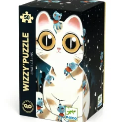 Djeco Puzzle phosphorescent Wizzy Chats câlins (50 pièces)