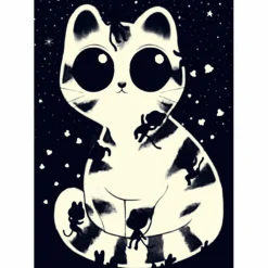 Djeco Puzzle phosphorescent Wizzy Chats câlins (50 pièces)