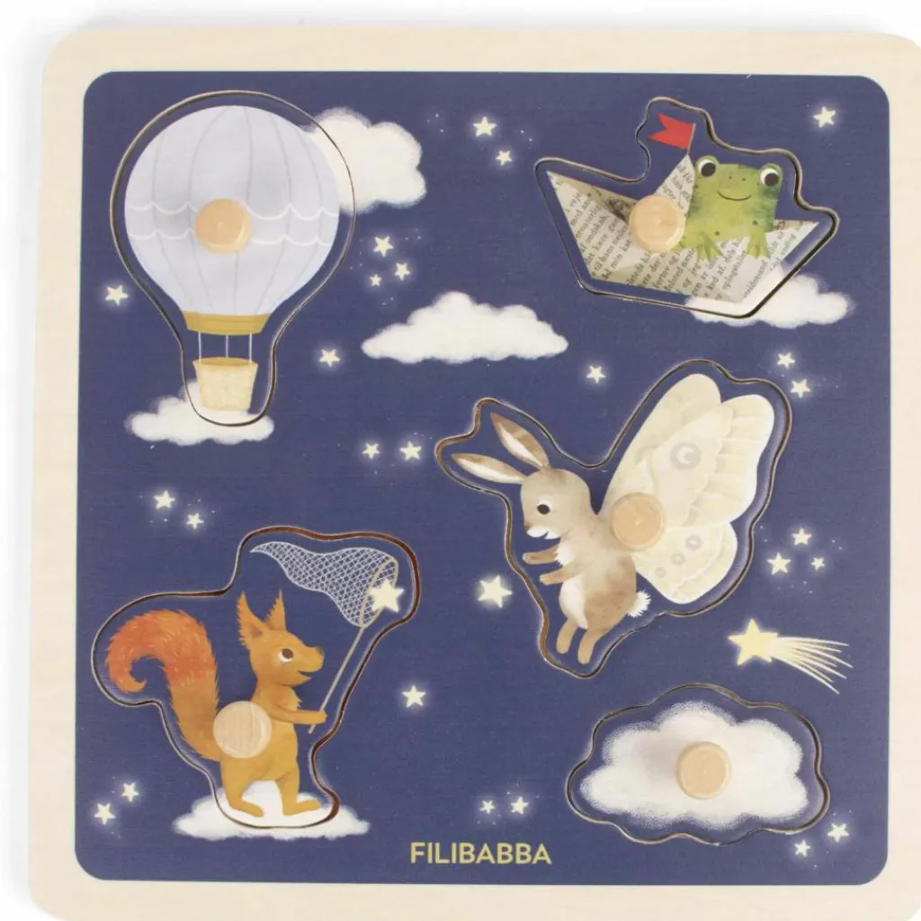Filibabba Puzzle sensoriel en bois Little Adventurers
