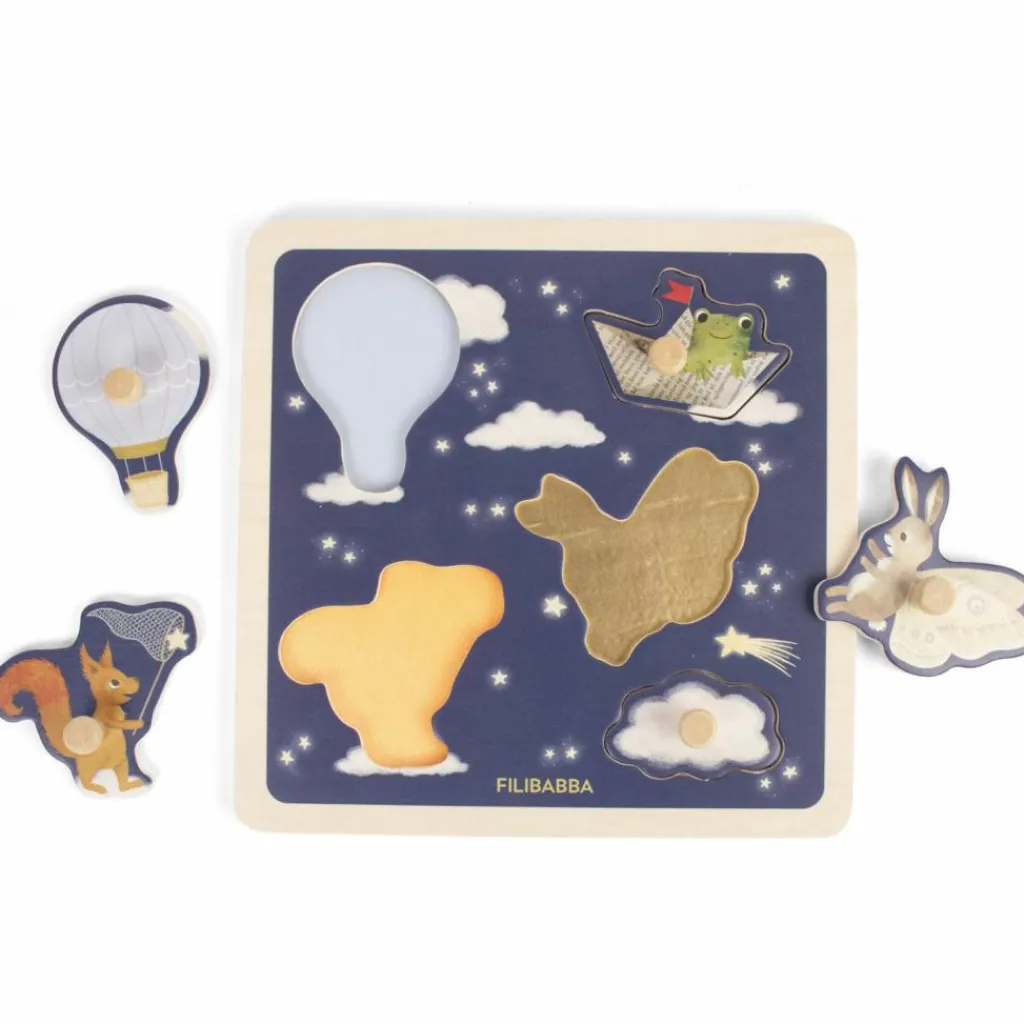 Filibabba Puzzle sensoriel en bois Little Adventurers
